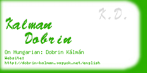kalman dobrin business card